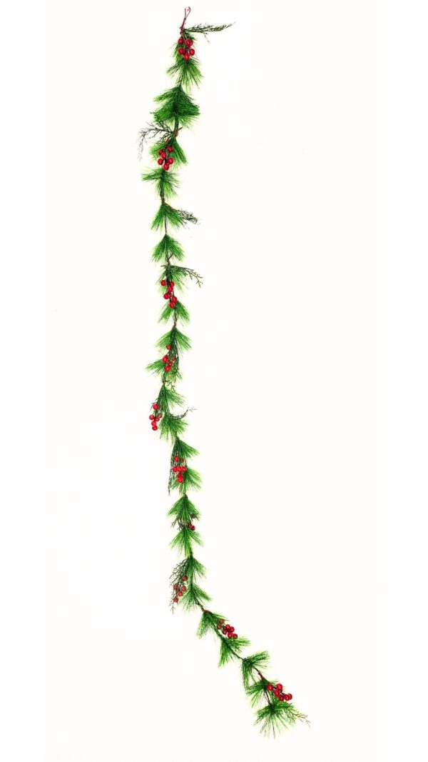 Guirnalda Berries 190cm Verde unidad - Image 2