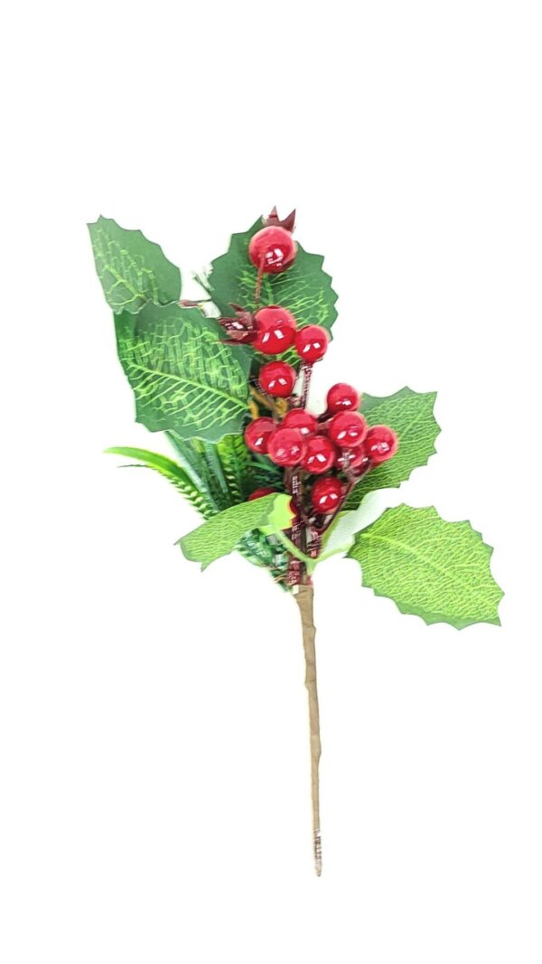 Follaje de berries rojas 23 cm 